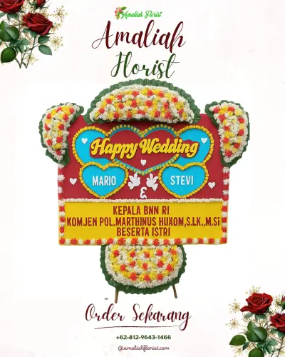 Karangan Papan Bunga Pernikahan di Yosowilangun Lor